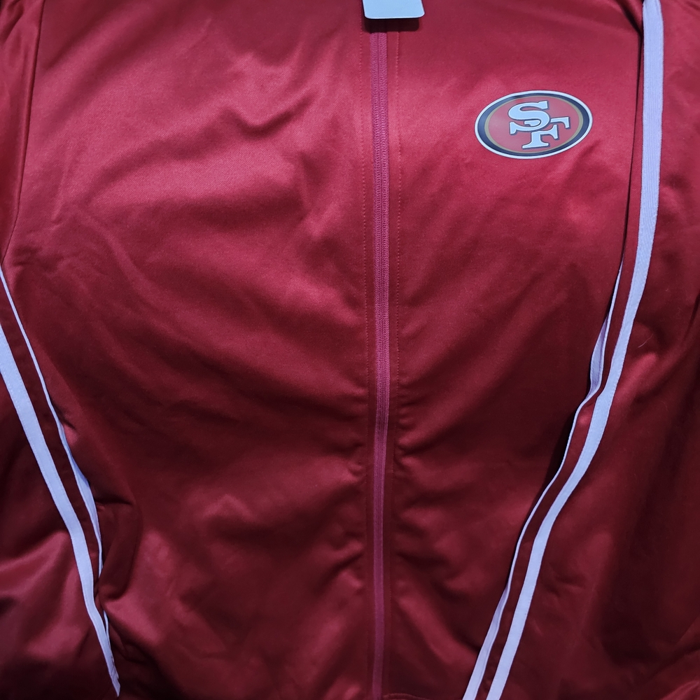 Men's Stylish Red SF Emblem Bomber Jacket